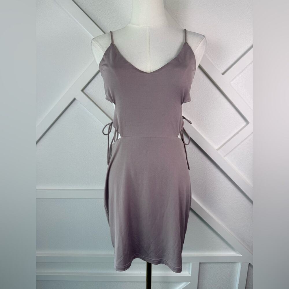 NWT Superdown Mauve Cutout Spaghetti Strap Bodycon Mini Dress Size L HOCO